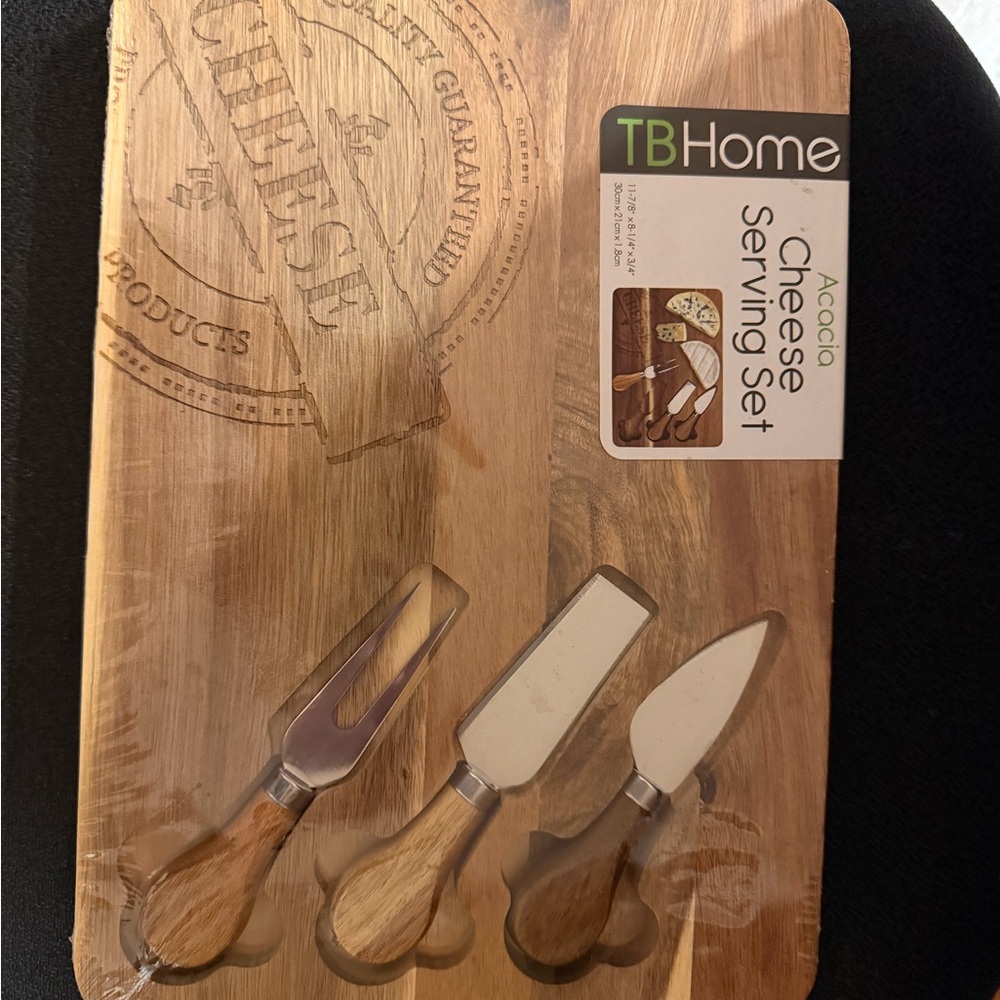 TB Home Acacia Cheese Serving Set